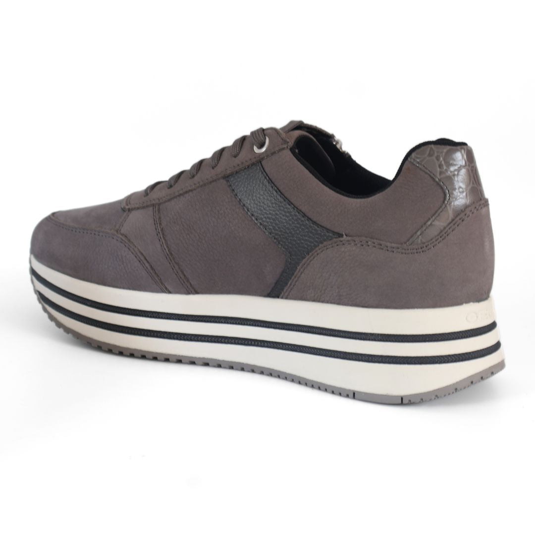 Geox D Kency Respira Womens Shoes Trainers UK Size 7 Grey White