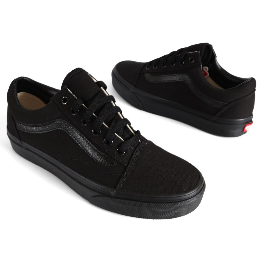 Vans Old Skool Kids Shoes Trainers Uk Size 5 Black Canvas