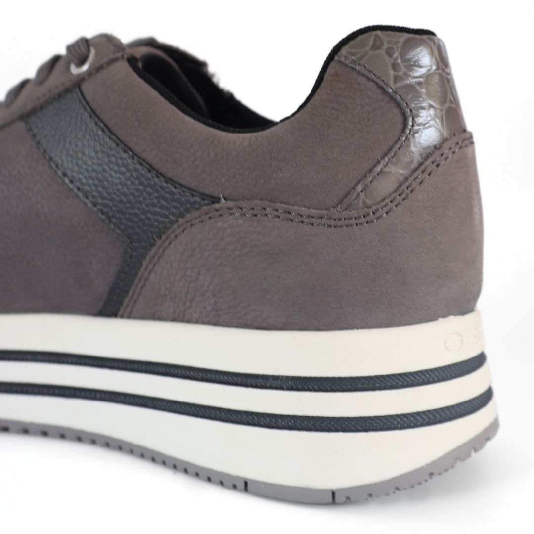Geox D Kency Respira Womens Shoes Trainers UK Size 7 Grey White