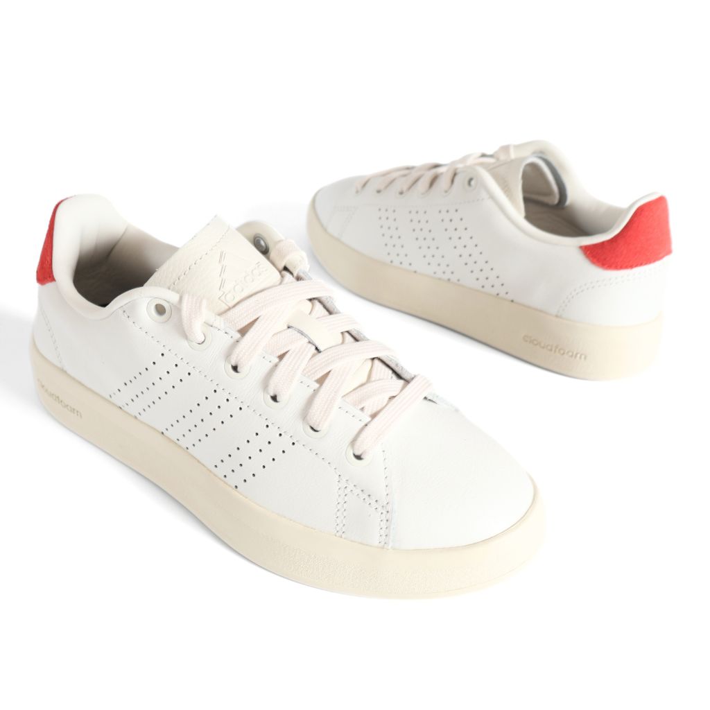 Adidas Advantage Premium Kids Shoes Trainers UK Size 3.5 White Red