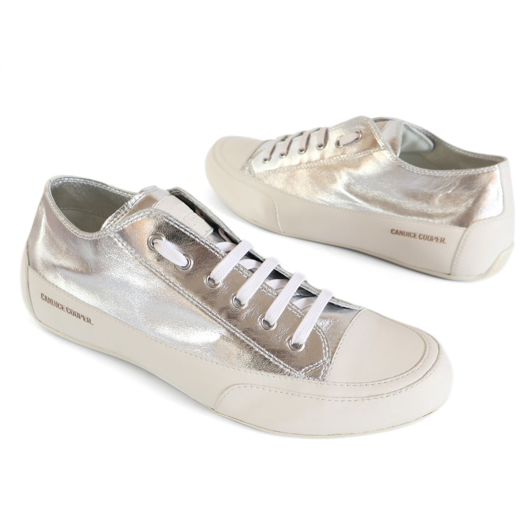 Candice Cooper Rock S Womens Shoes Trainers UK Size 8.5 White Silver
