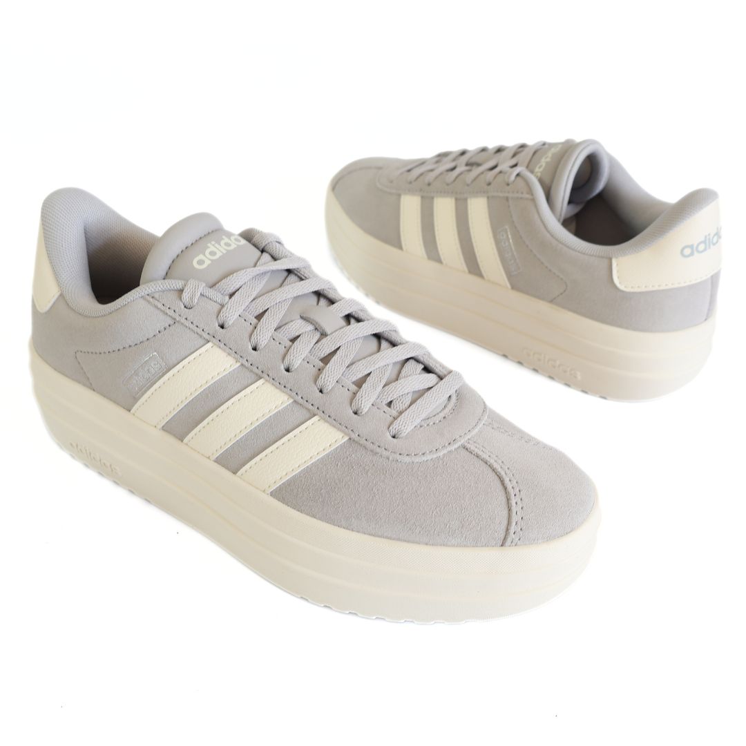 Adidas VL Court Bold Womens Shoes Trainers UK Size 6 Grey White