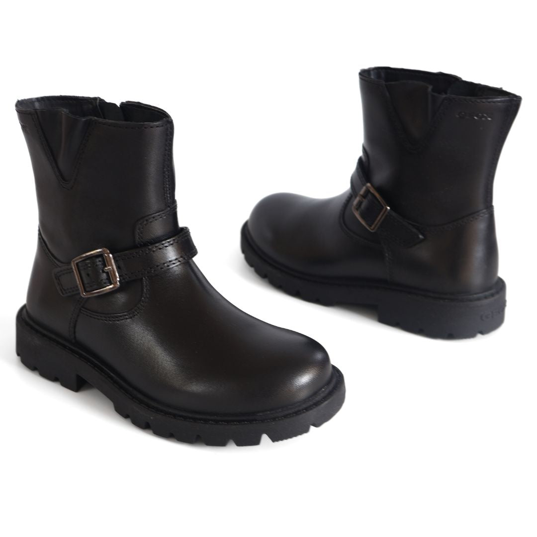 Geox J Shaylax Respira Kids Girls Boots Trainers UK Size 10 Black