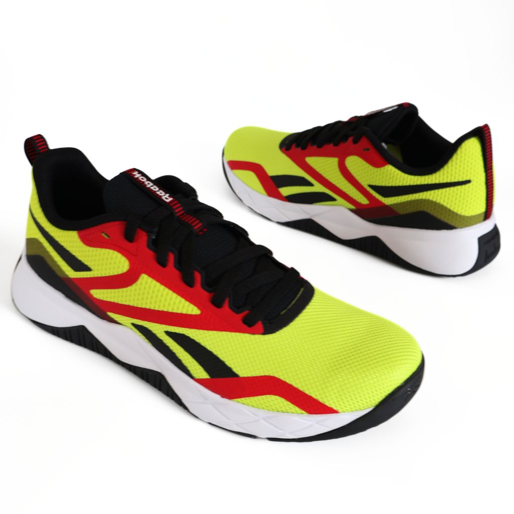 Reebok NFX Mens Running Shoes Trainers UK Size 7.5 - 9.5 Yellow Black