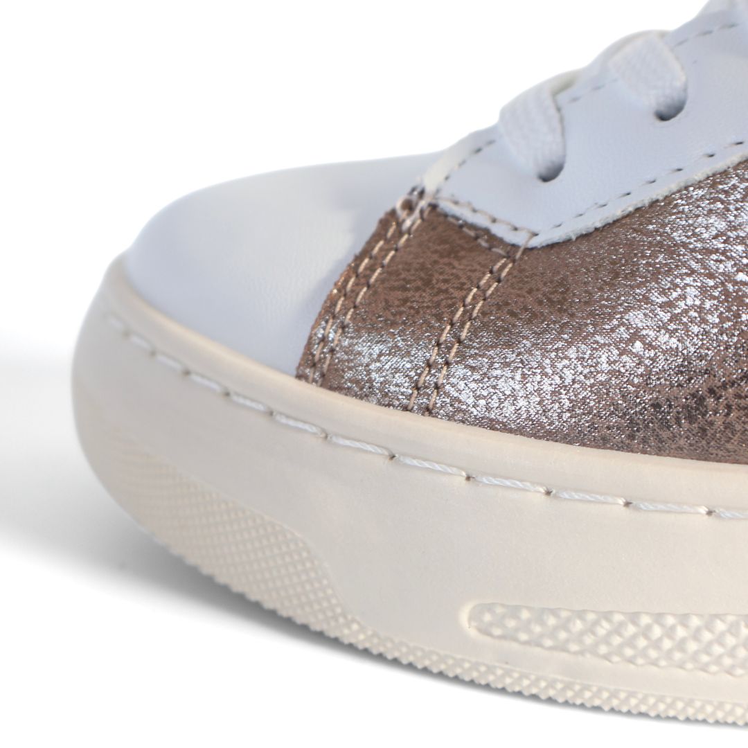 Geox D Ljuba Respira Girls Womens Shoes Trainers UK Size 2.5 Bronze White
