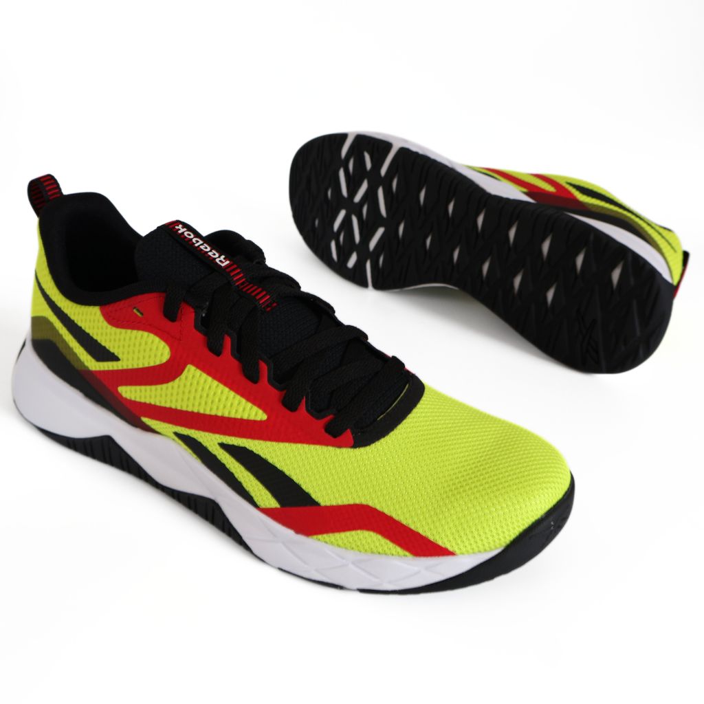 Reebok NFX Mens Running Shoes Trainers UK Size 7.5 - 9.5 Yellow Black