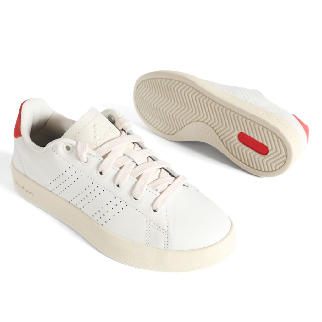 Adidas Advantage Premium Kids Shoes Trainers UK Size 3.5 White Red