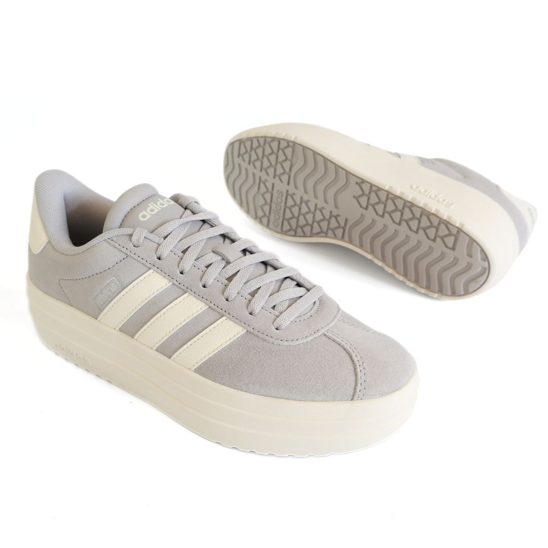 Adidas VL Court Bold Womens Shoes Trainers UK Size 6 Grey White