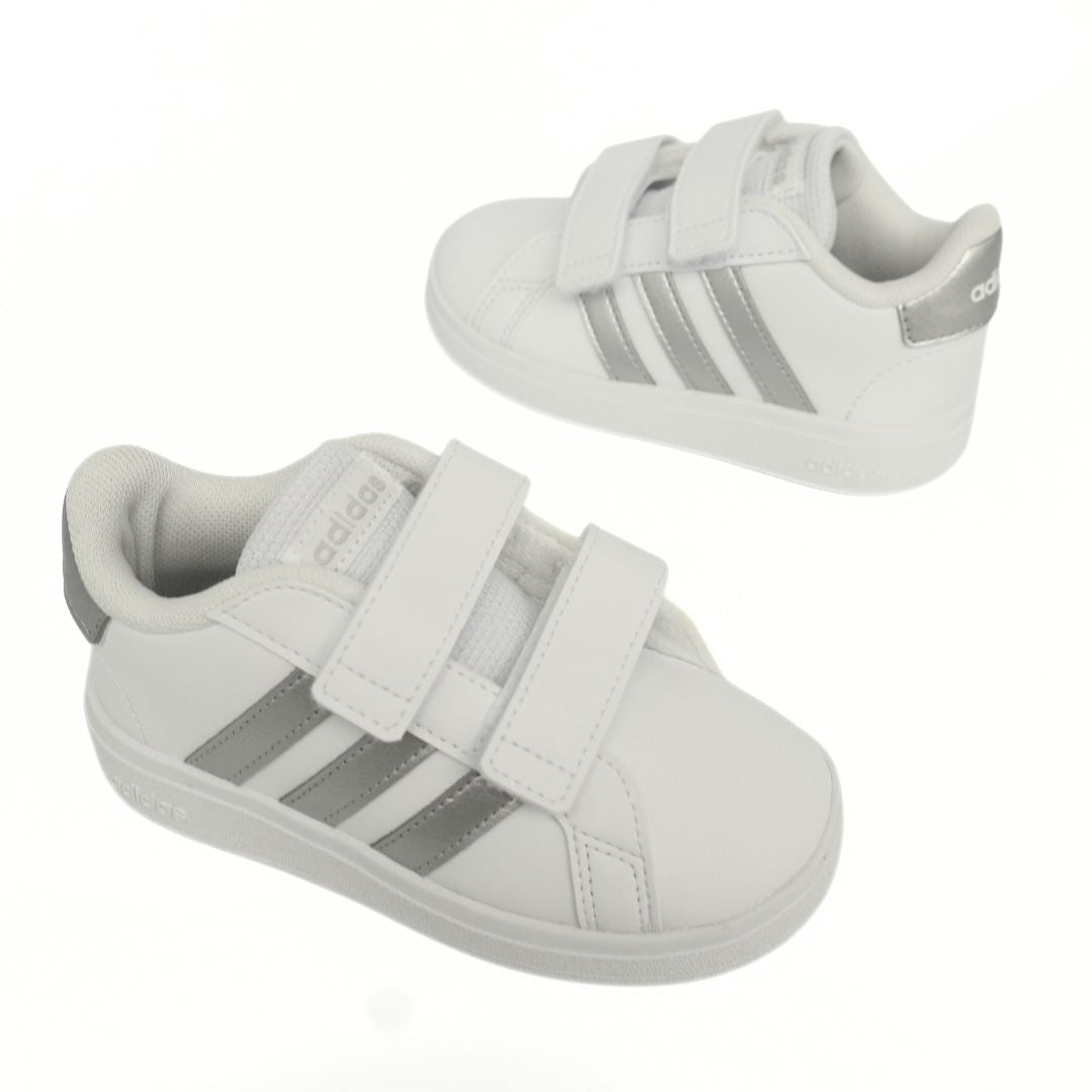 Adidas Grand Court Toddlers Shoes Trainers Size 6 - 9.5 GW6526 Strap Up