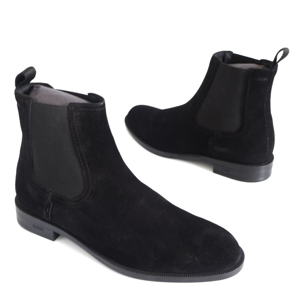 Hugo Boss Tayil Cheb Womens Ankle Boots Shoes UK Size 7 Black