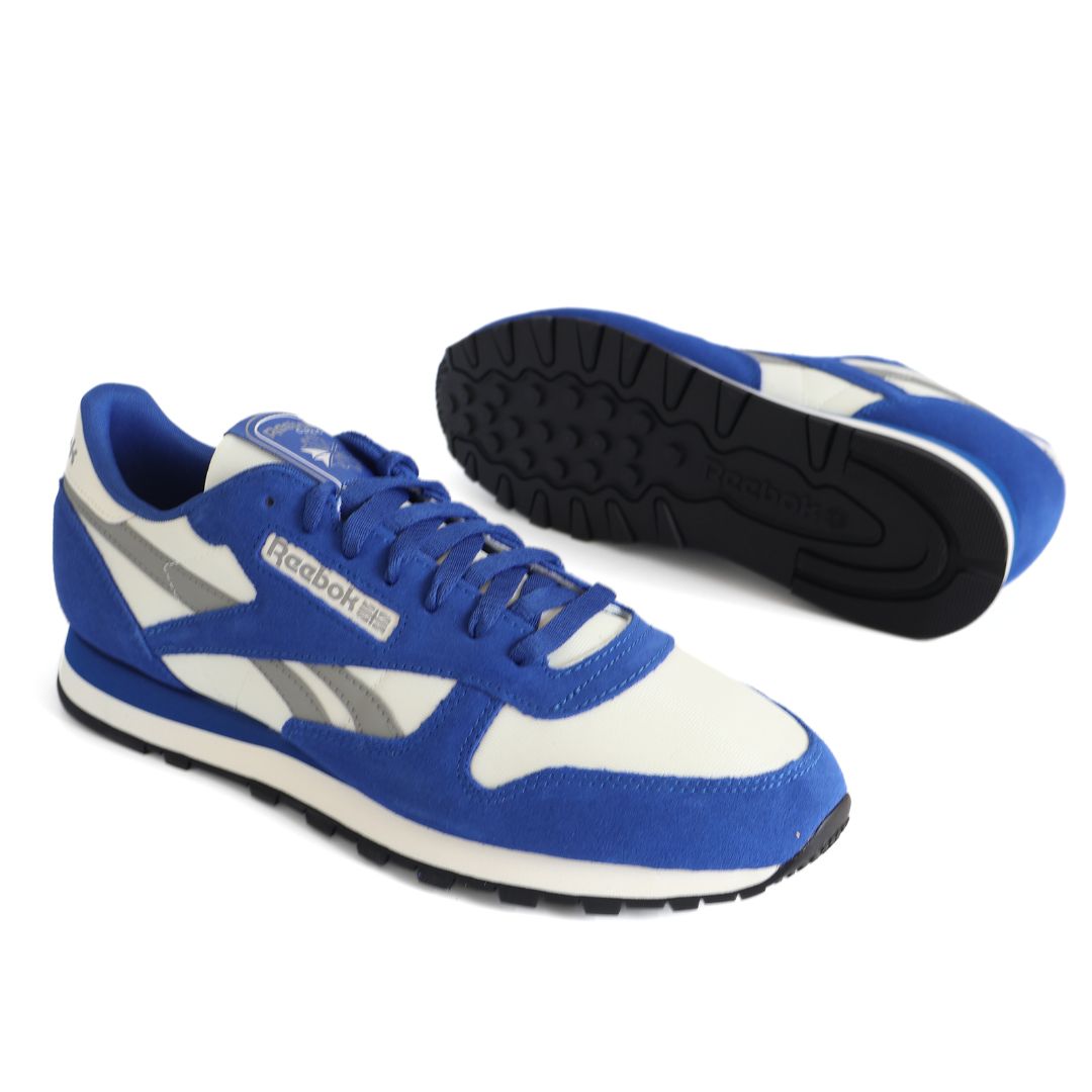 Reebok Classic Leather Mens Shoes Trainers UK Size 11 Blue White