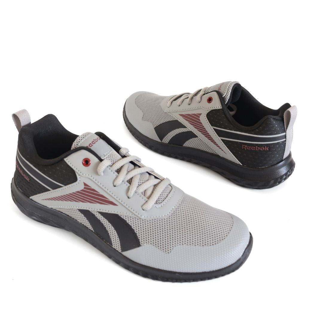 Reebok Rush Runner Kids Boys Shoes Trainers UK Size 5 Grey Black