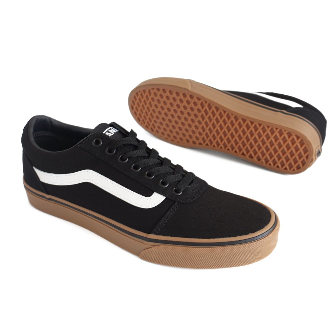 Vans Ward Mens Canvas Shoes Trainers Uk Size 8.5 Black Gum