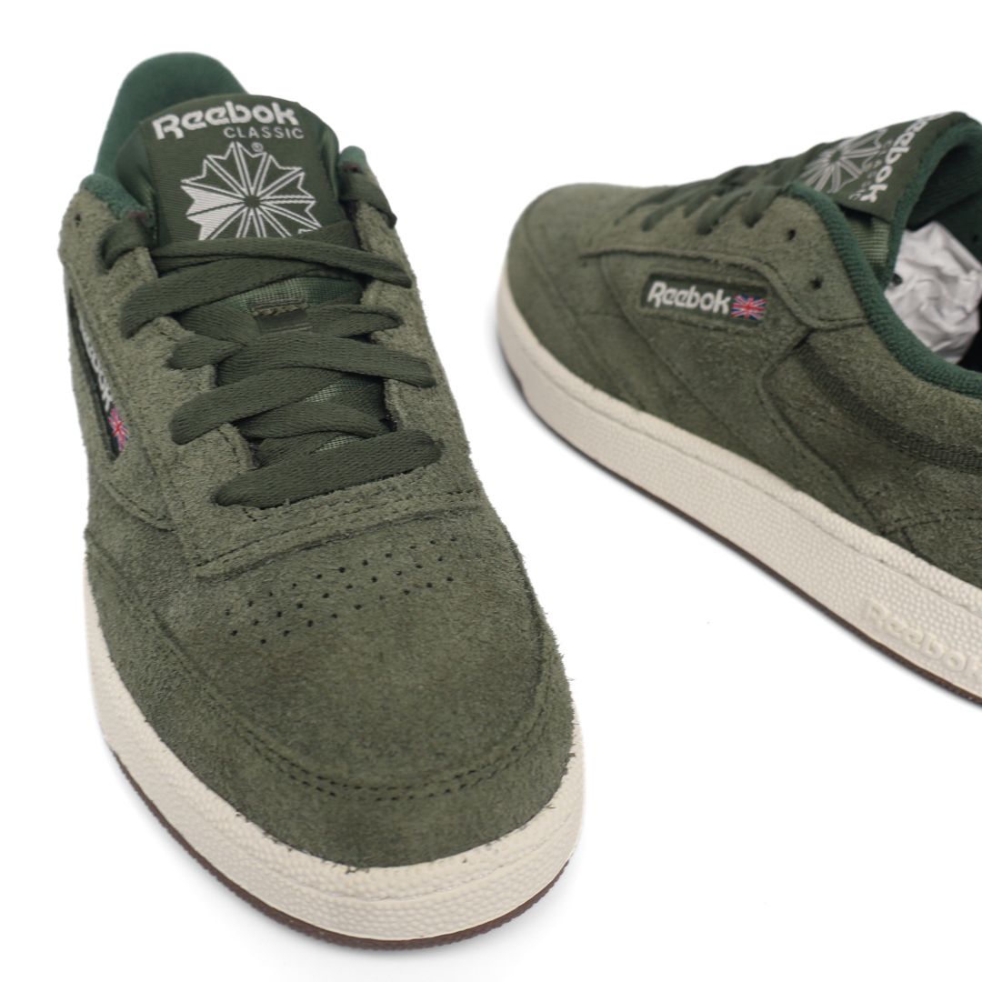 Reebok Club C 85 Mens Shoes Trainers UK Size 4.5 Green White