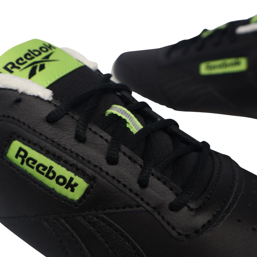 Reebok Glide Kids Shoes Trainers UK Size 3.5 Black Green White