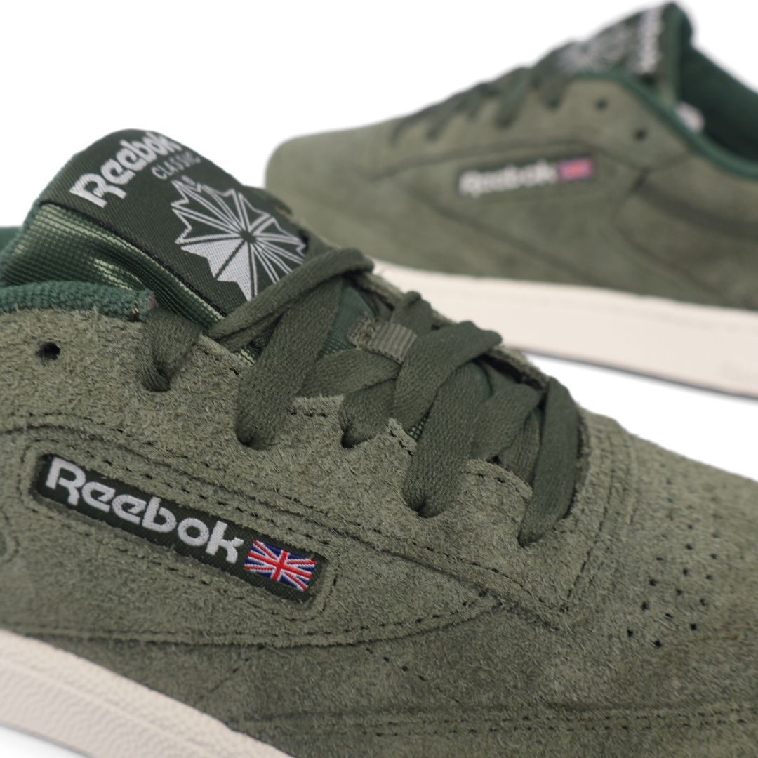 Reebok Club C 85 Mens Shoes Trainers UK Size 4.5 Green White