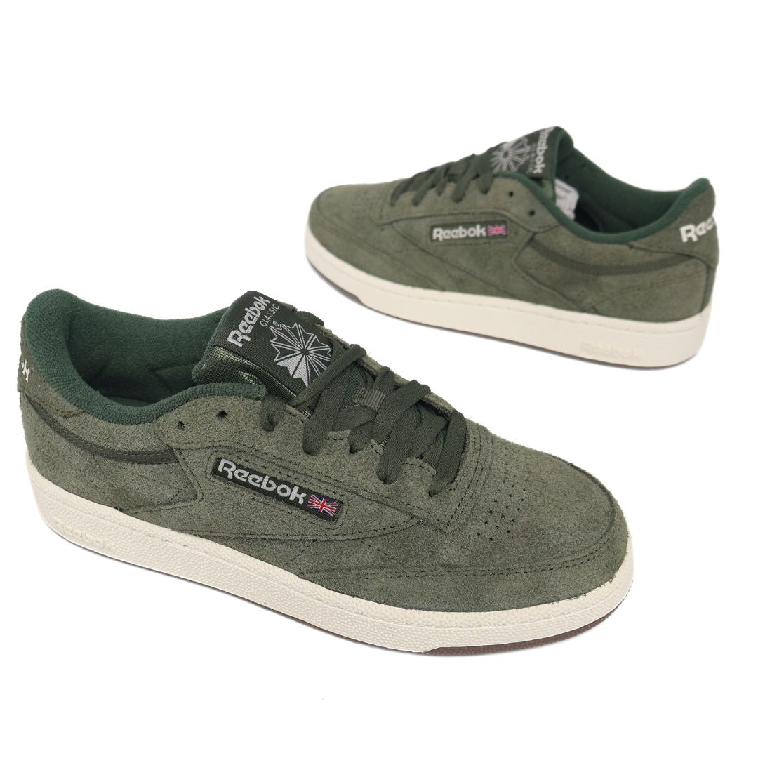 Reebok Club C 85 Mens Shoes Trainers UK Size 4.5 Green White