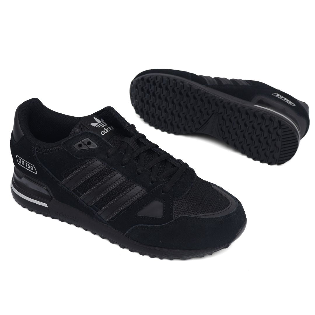 Adidas ZX 750 Mens Shoes Trainers Uk Size 7 to 12 GW5531 Black Silver