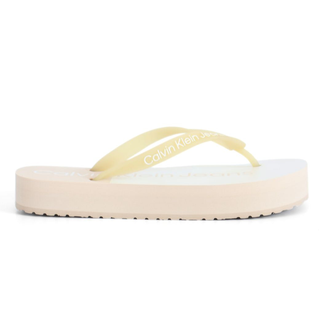 Calvin Klein Flatform Monologo Womens Girls Beach Sandal UK Size 5 - 6