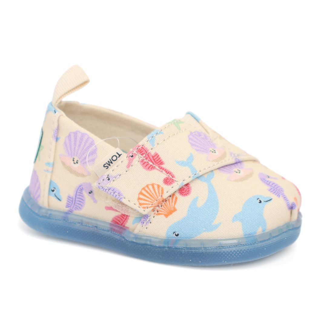 Toms Tiny Alpargata Babies Girls Pre Walkers Gum Soles UK Size 3