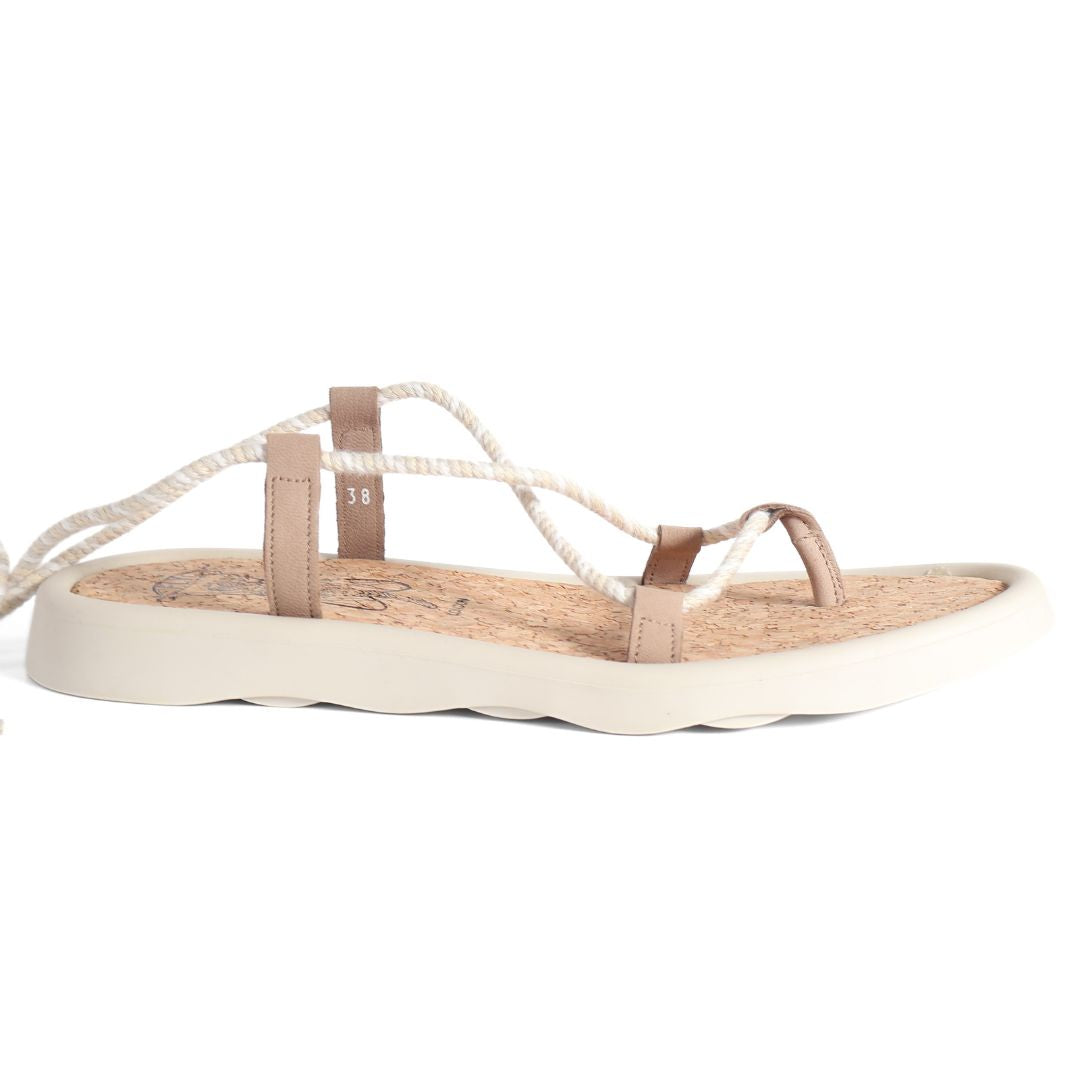 Fly London Cupido Tace874fly Womens Girls Beach Sandal UK Size 5 White Brown