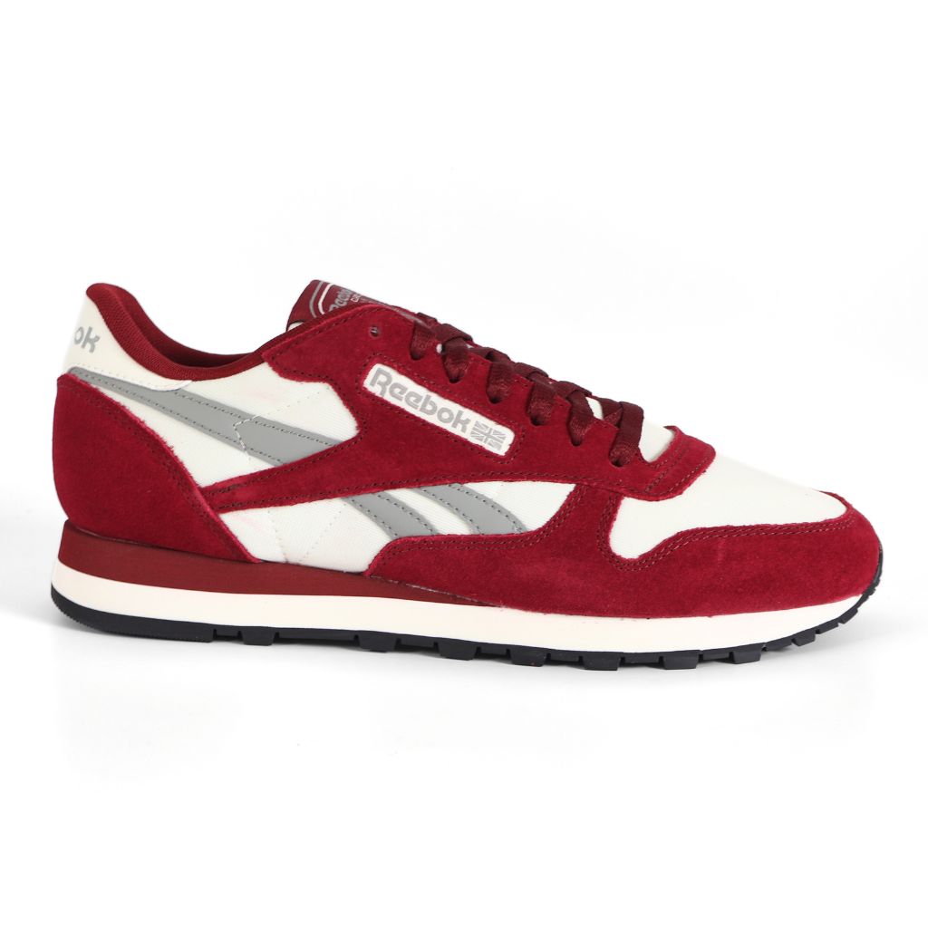 Reebok Classic Leather Mens Shoes Trainers UK Size 9.5 Maroon White