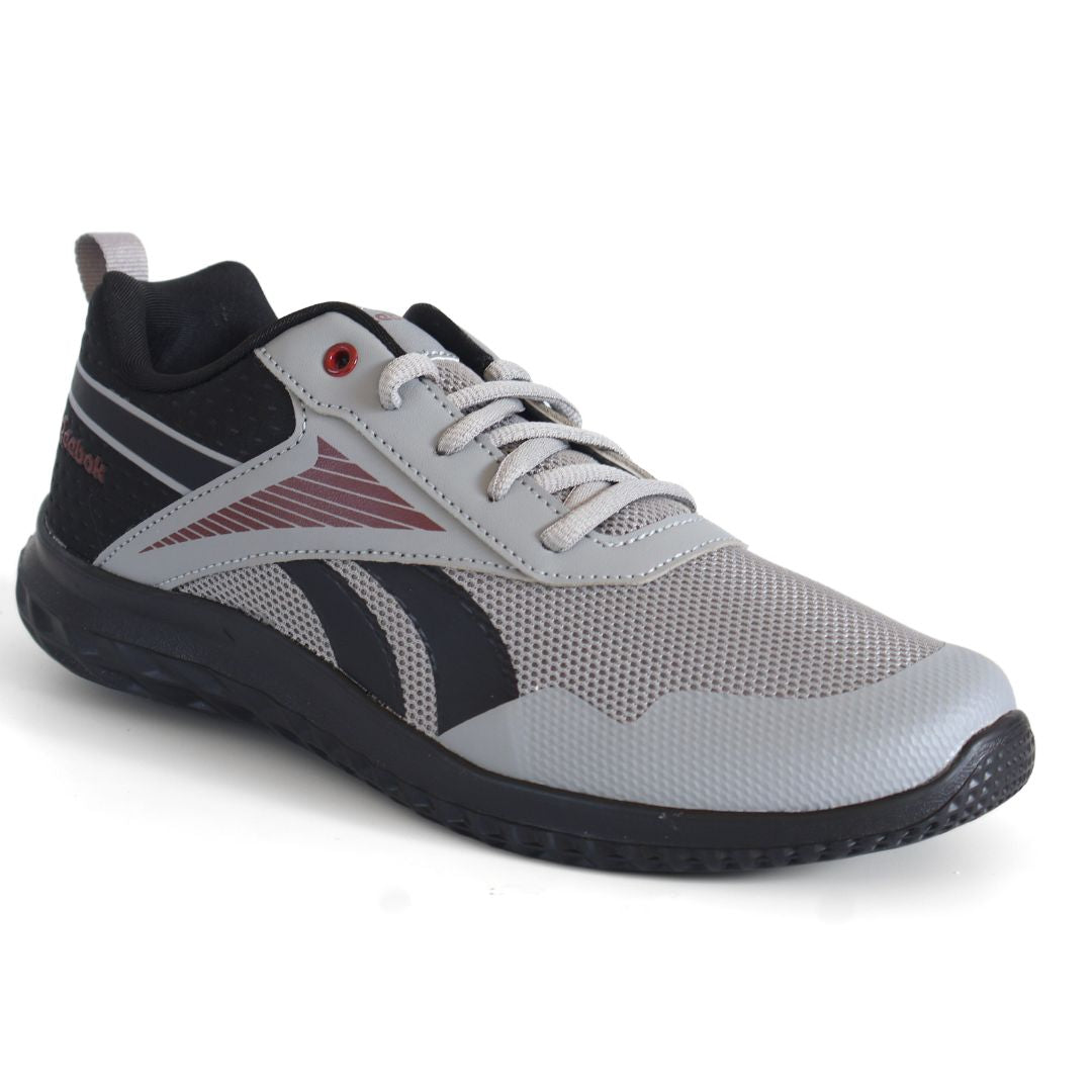 Reebok Rush Runner Kids Boys Shoes Trainers UK Size 5 Grey Black