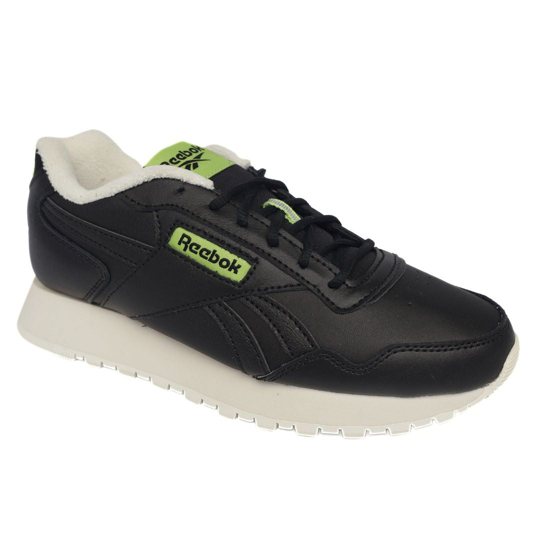 Reebok Glide Kids Shoes Trainers UK Size 3.5 Black Green White