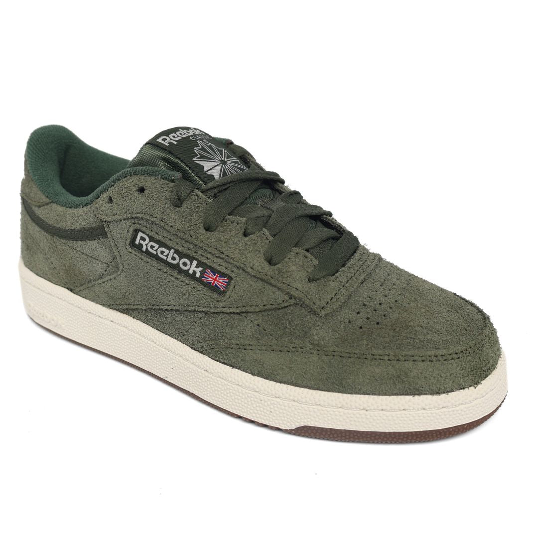 Reebok Club C 85 Mens Shoes Trainers UK Size 4.5 Green White