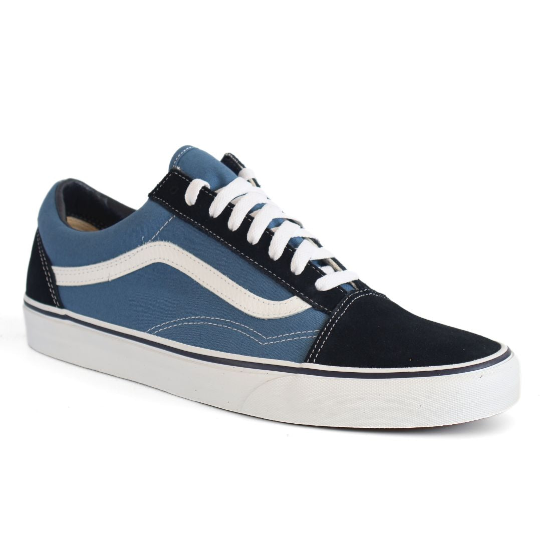 Vans Old Skool Mens Shoes Trainers Uk Size 7 - 10 Navy White