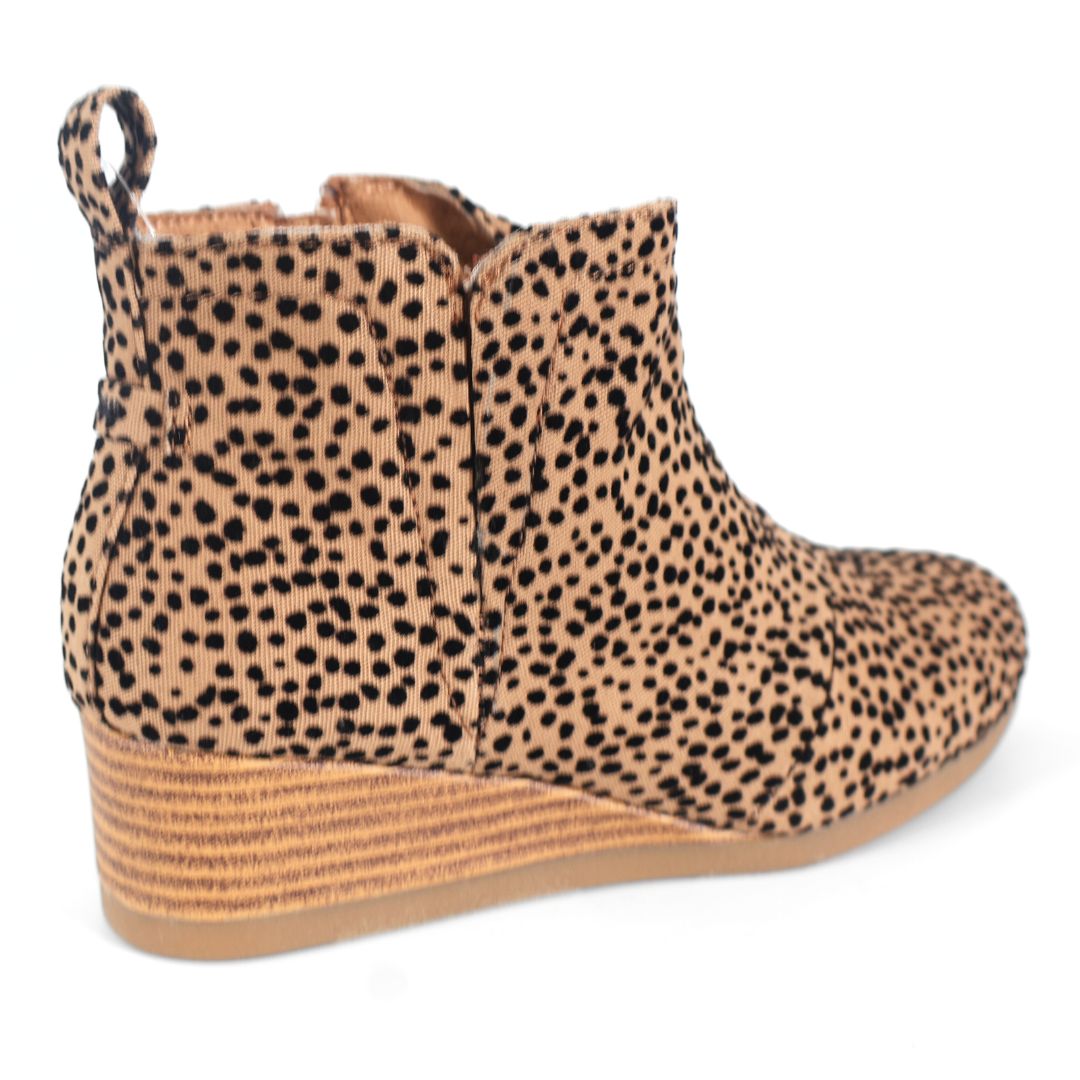 Toms Youth Clare Kids Girls Shoes Boots UK Size 1.5 Cheetah Print