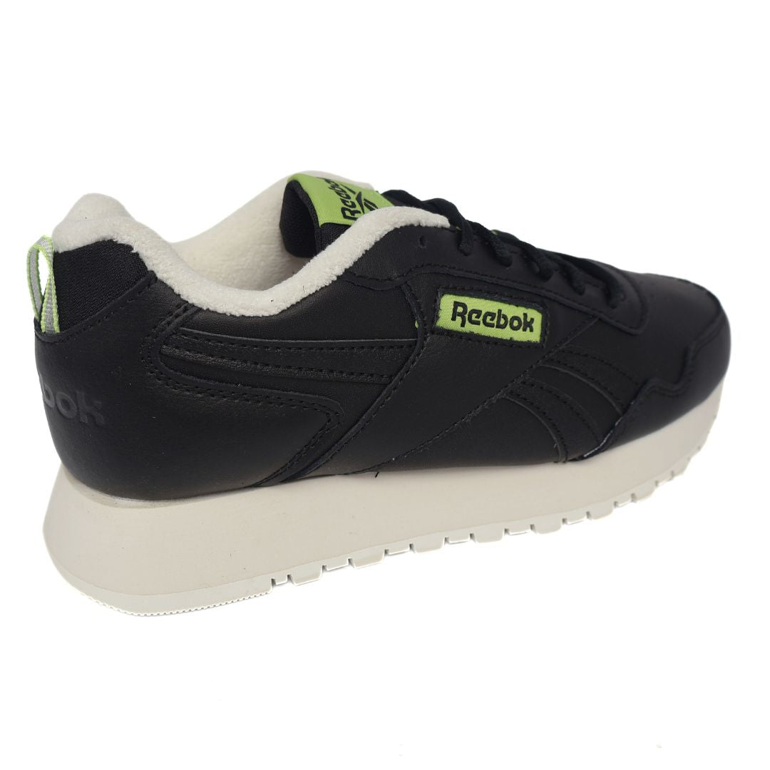 Reebok Glide Kids Shoes Trainers UK Size 3.5 Black Green White