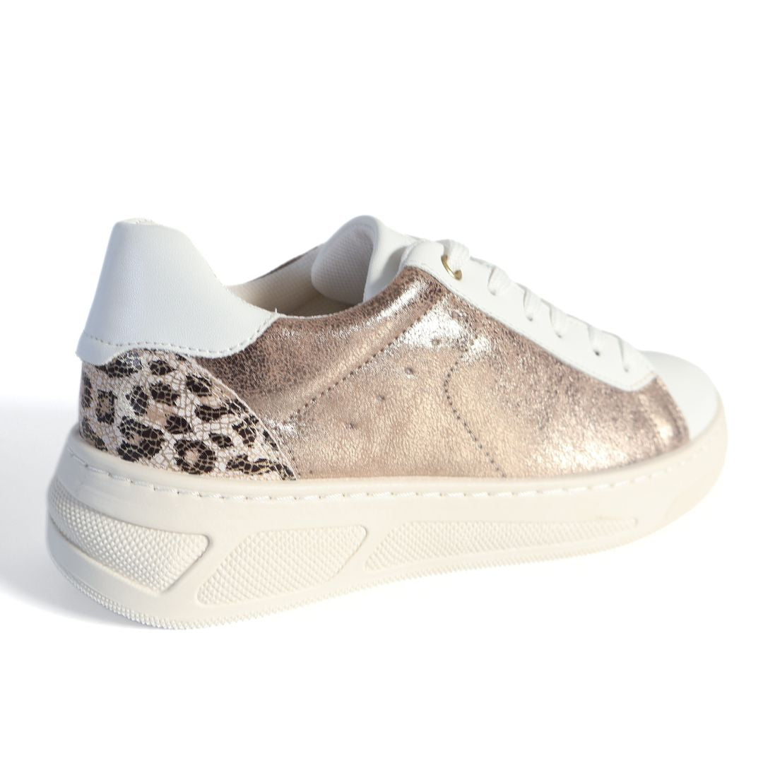 Geox D Ljuba Respira Girls Womens Shoes Trainers UK Size 2.5 Bronze White