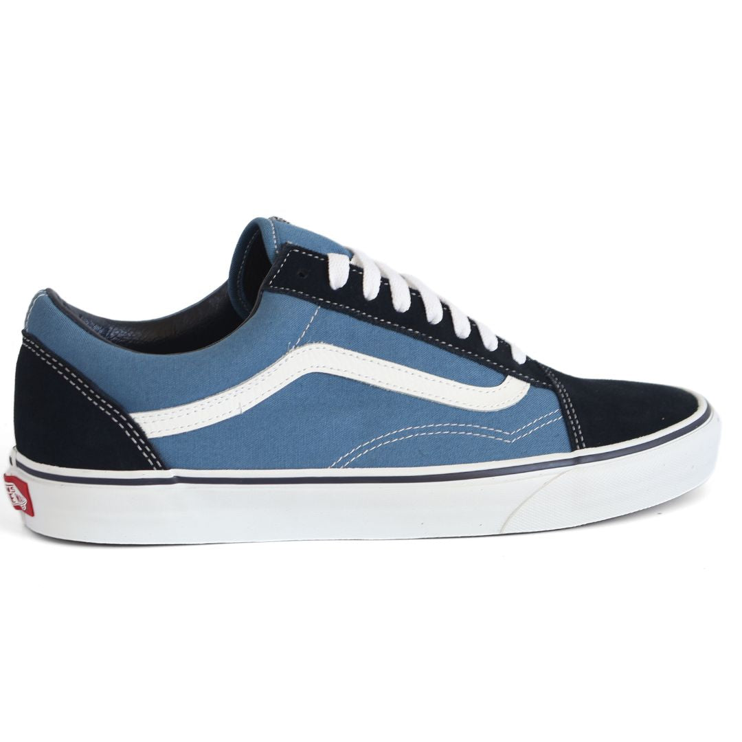 Vans Old Skool Mens Shoes Trainers Uk Size 7 - 10 Navy White