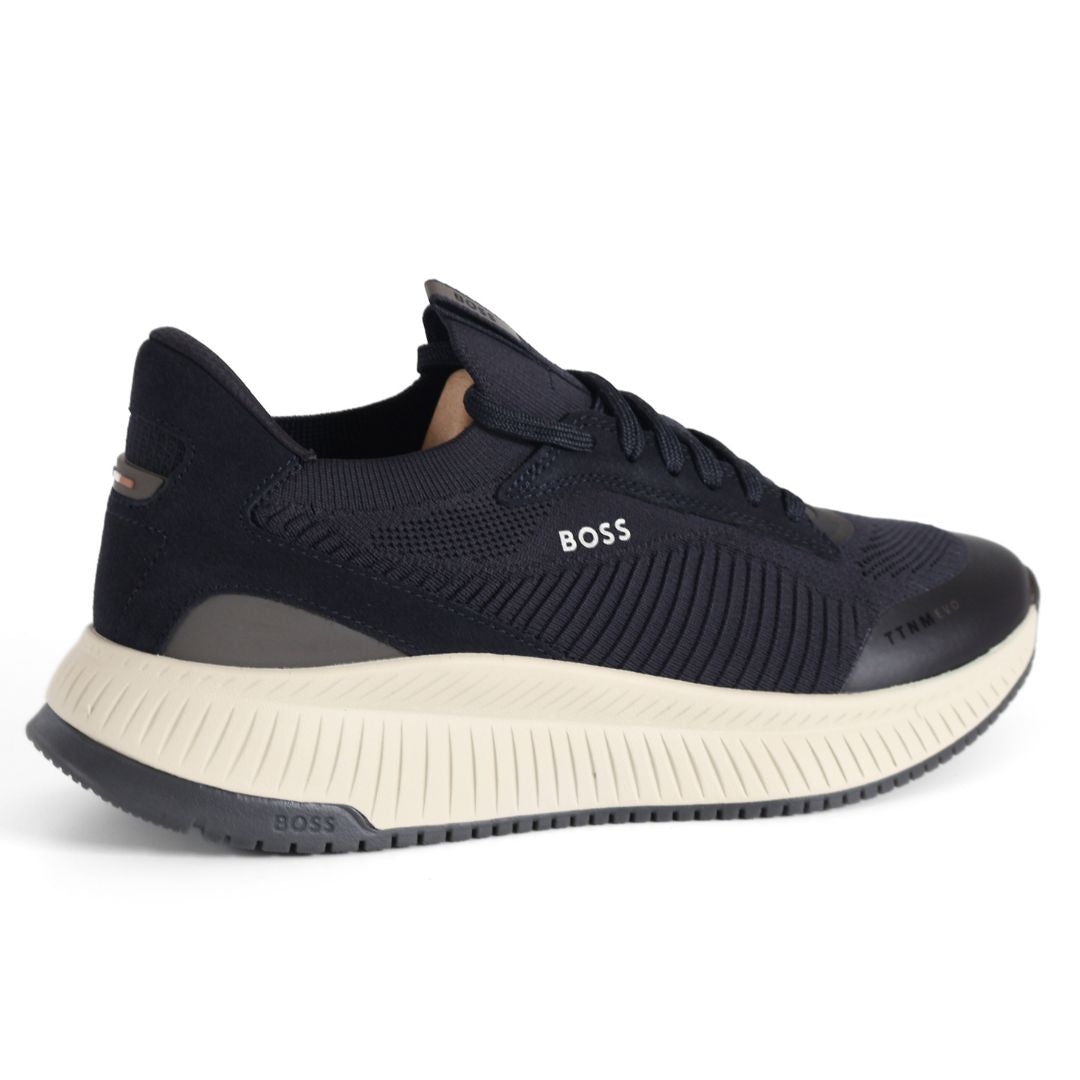 Hugo Boss Titanium Evo Mens Shoes Trainers UK Size 8 Dark Blue