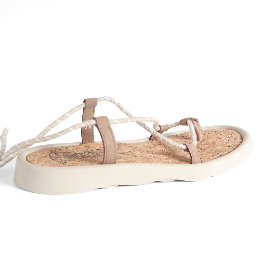 Fly London Cupido Tace874fly Womens Girls Beach Sandal UK Size 5 White Brown