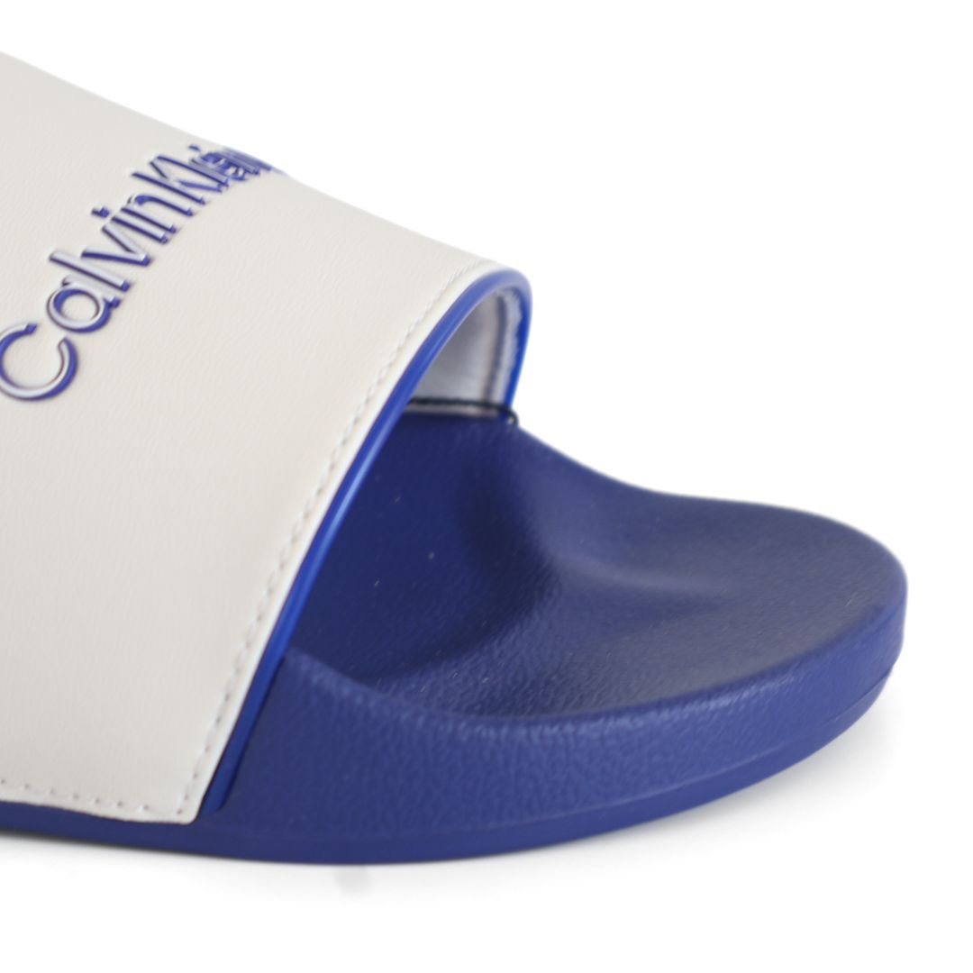 Calvin Klein Mens Sliders Slippers UK Size 6.5 - 11 Blue White