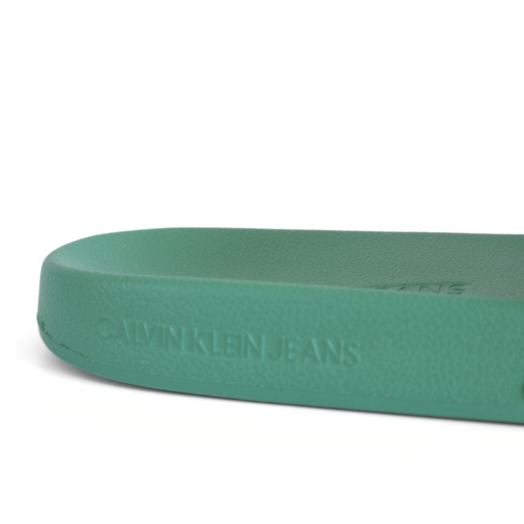 Calvin Klein Mens Sliders Slippers UK Size 6.5 - 10 Green White