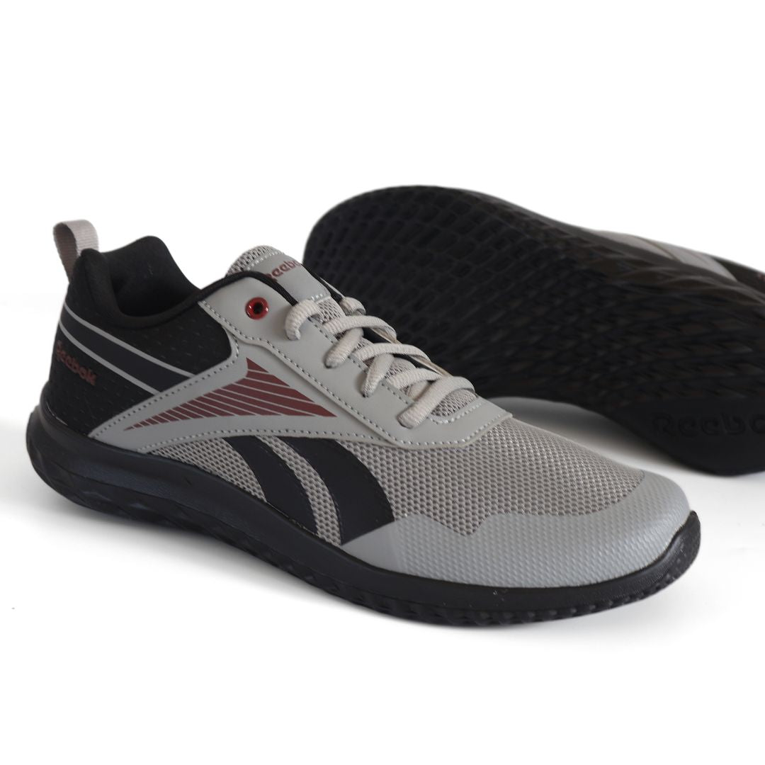 Reebok Rush Runner Kids Boys Shoes Trainers UK Size 5 Grey Black