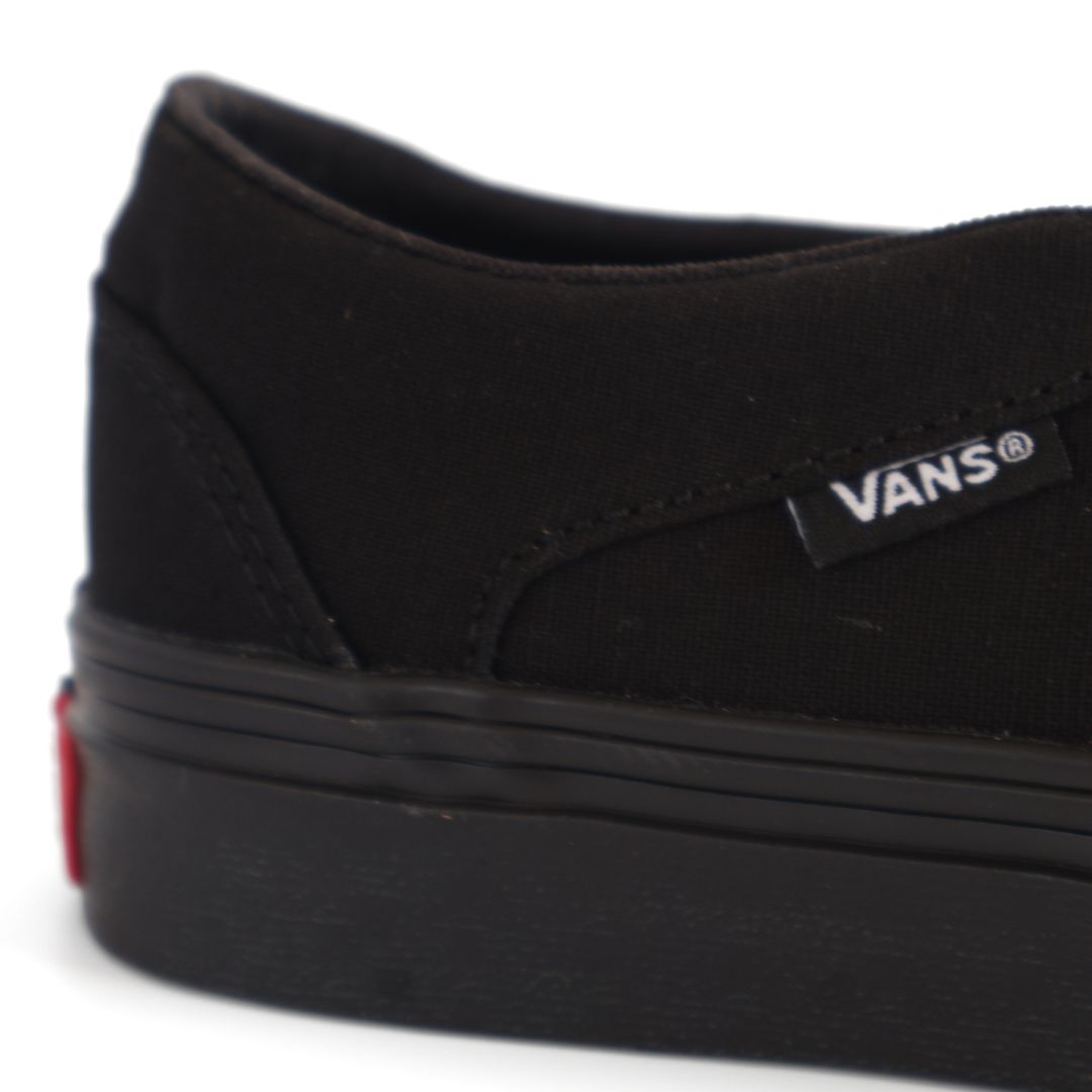 Vans Asher Kids Shoes Trainers Uk Size 2.5 Black Canvas