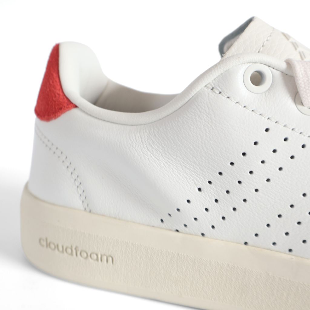 Adidas Advantage Premium Kids Shoes Trainers UK Size 3.5 White Red