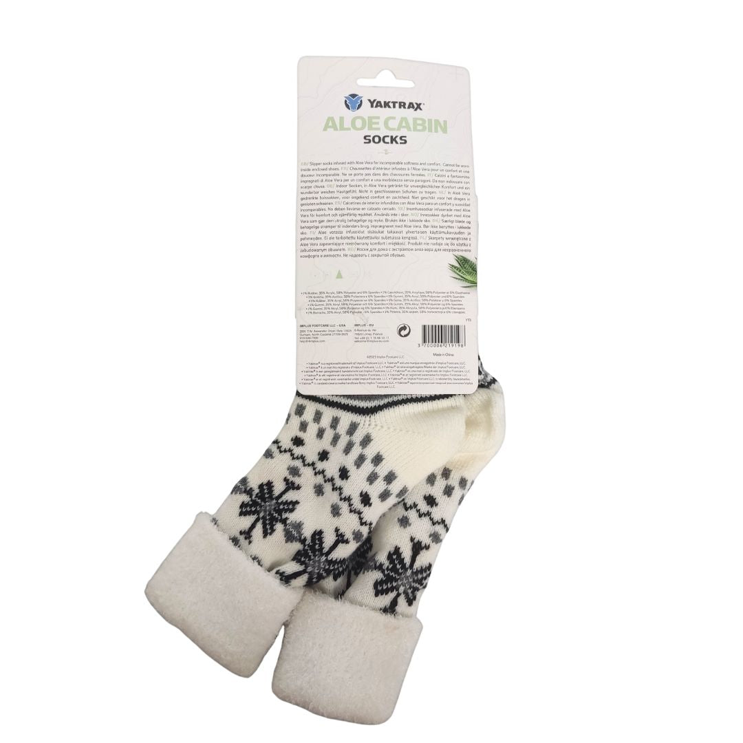 Yaktrax Aloe Cabin Winter Warm Socks Girls Womens UK Size 3 - 8