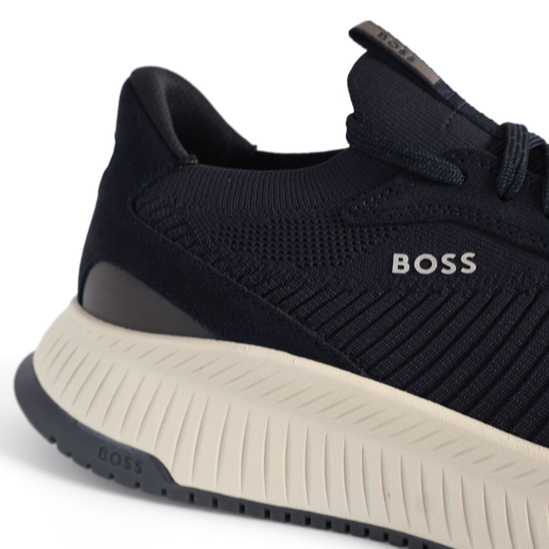 Hugo Boss Titanium Evo Mens Shoes Trainers UK Size 8 Dark Blue