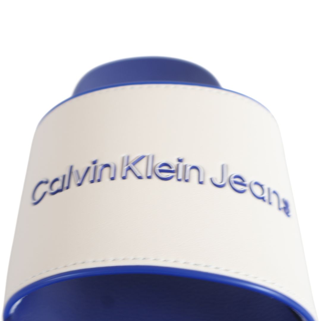 Calvin Klein Mens Sliders Slippers UK Size 6.5 - 11 Blue White
