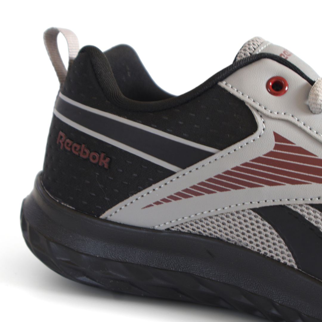 Reebok Rush Runner Kids Boys Shoes Trainers UK Size 5 Grey Black