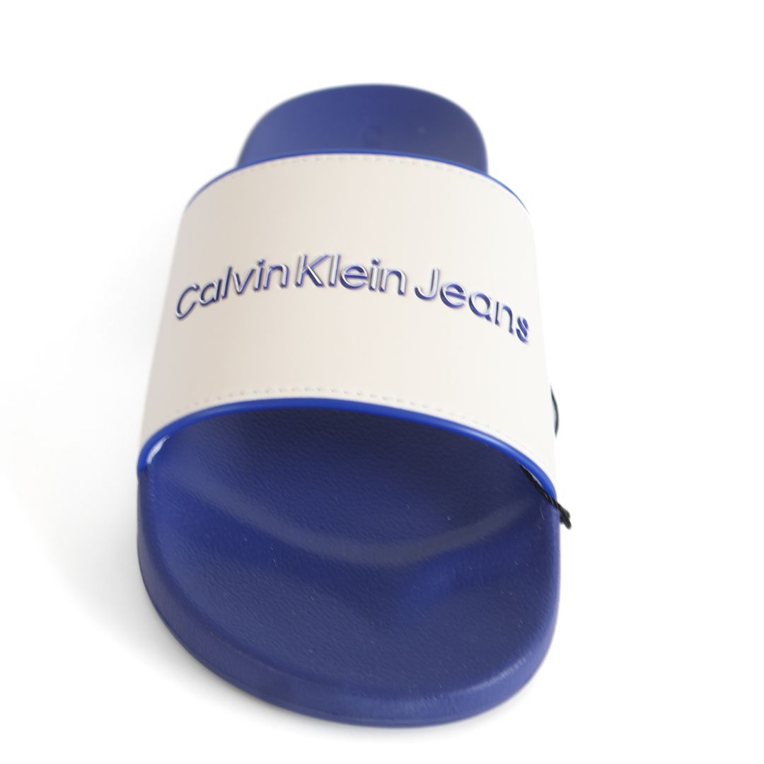 Calvin Klein Mens Sliders Slippers UK Size 6.5 - 11 Blue White
