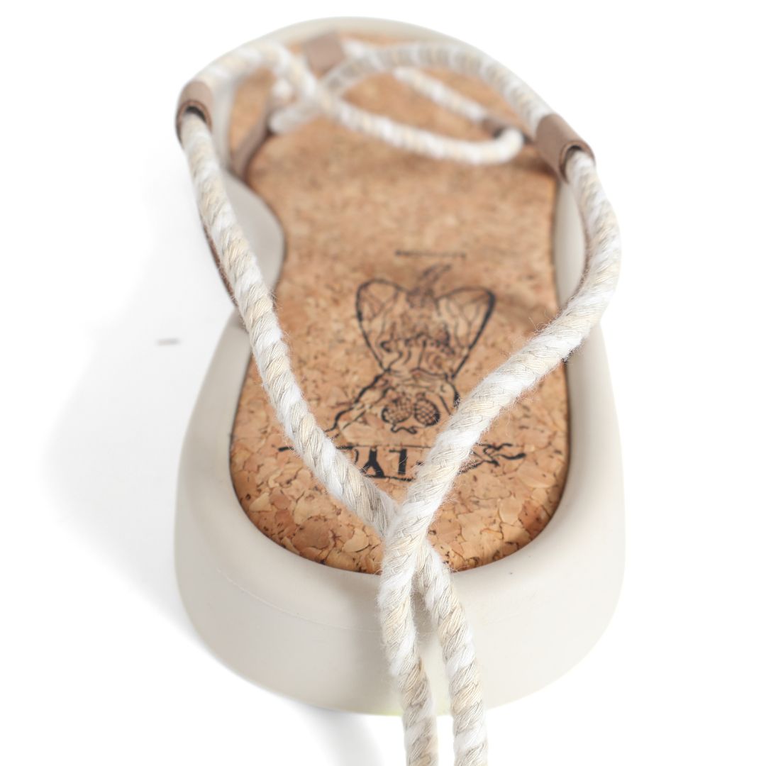 Fly London Cupido Tace874fly Womens Girls Beach Sandal UK Size 5 White Brown