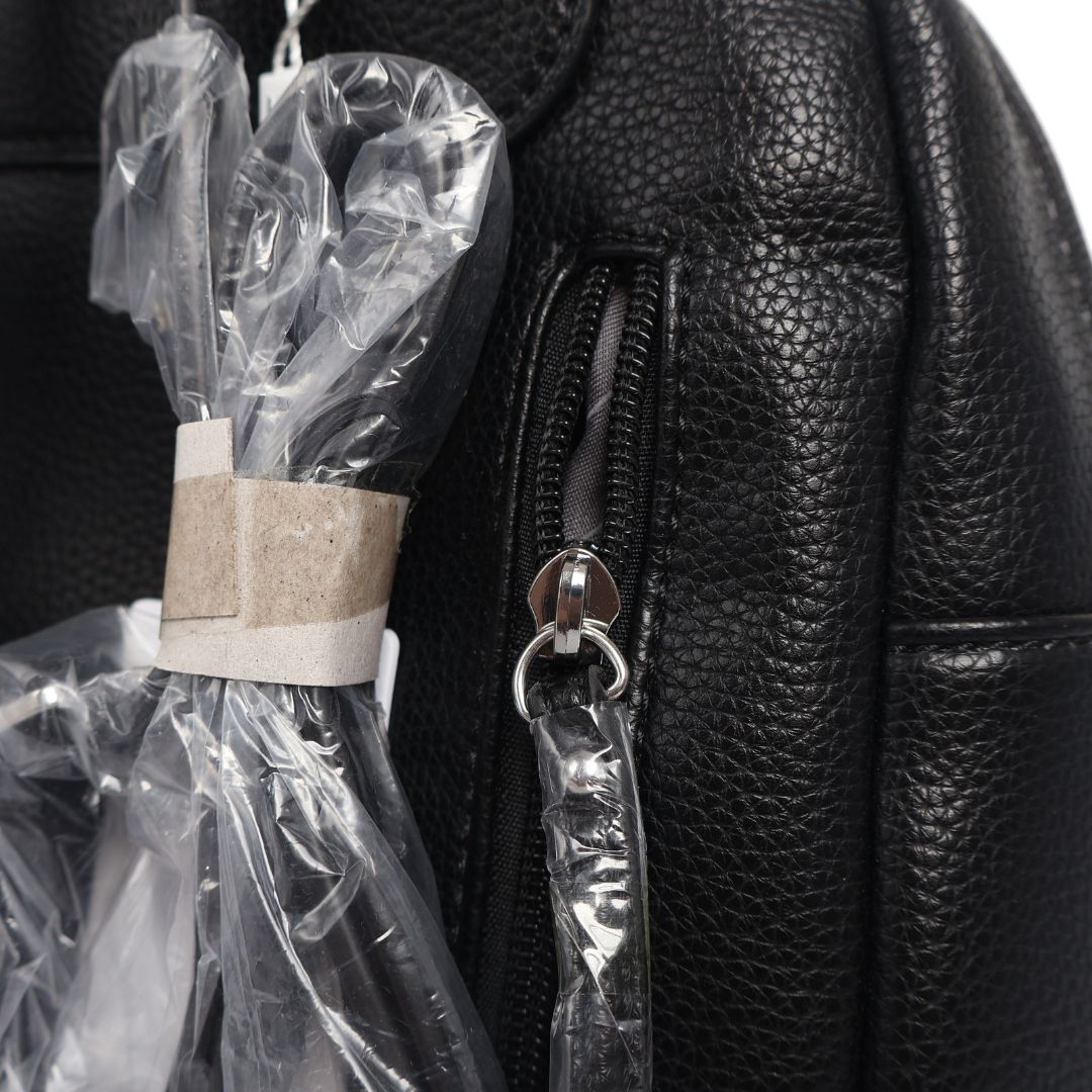 L.Credi Budapest Womens Girls Black Backpack Hand Bag