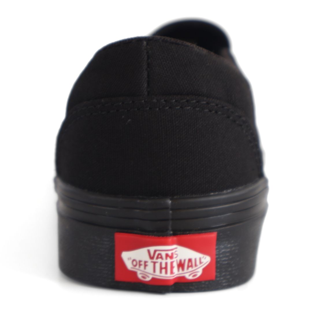 Vans Asher Kids Shoes Trainers Uk Size 2.5 Black Canvas