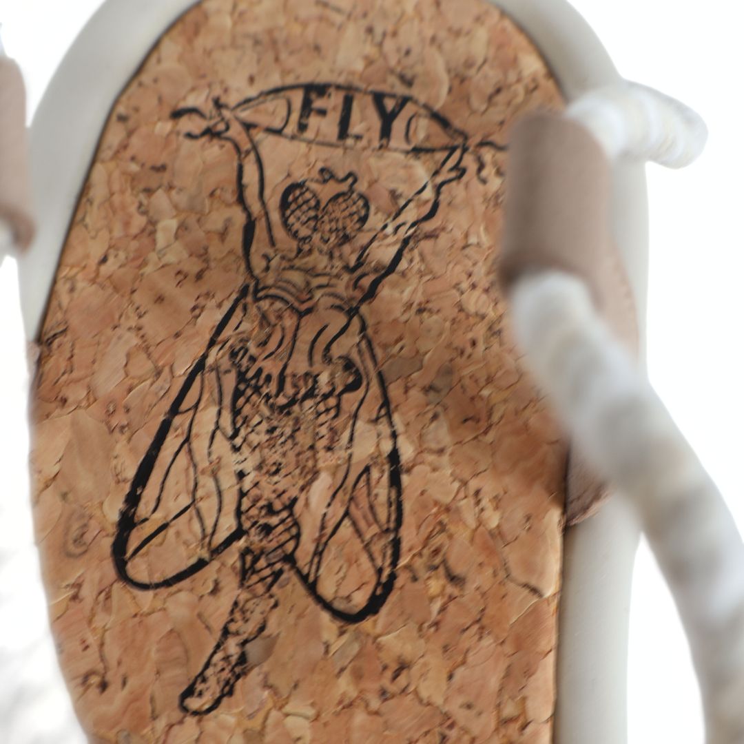 Fly London Cupido Tace874fly Womens Girls Beach Sandal UK Size 5 White Brown
